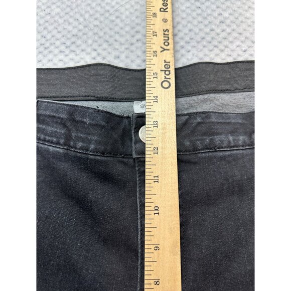 Avenue Denim Womens Black Jeans Size 30 Stretch Decorative Button Detail Pockets - Picture 7 of 11